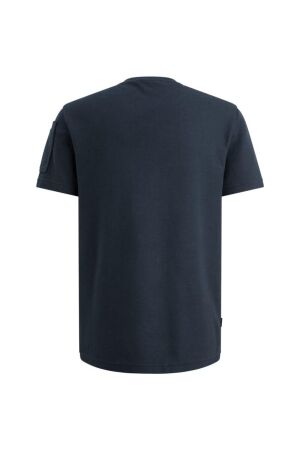 PME Legend Short sleeve r-neck structured piq 5116 Mood indigo