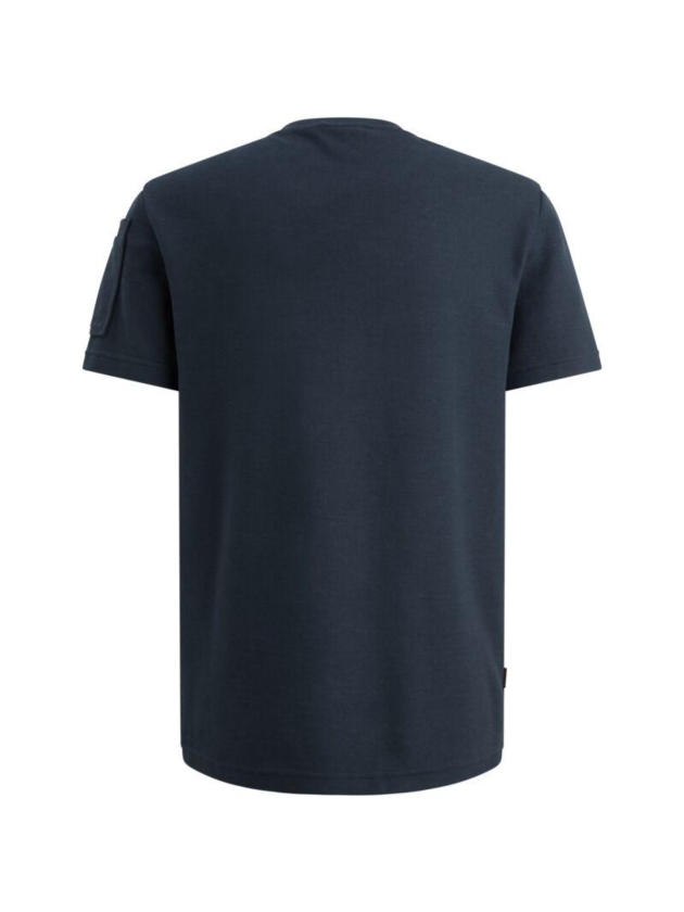 PME Legend Short sleeve r-neck structured piq 5116 Mood indigo