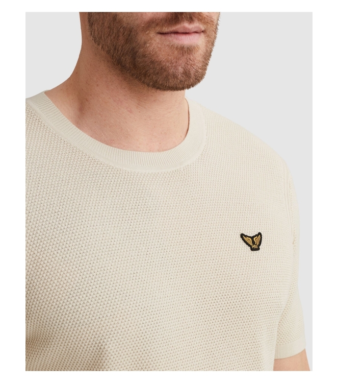 PME Legend T-shirt collar cotton modal 7013 Bone white