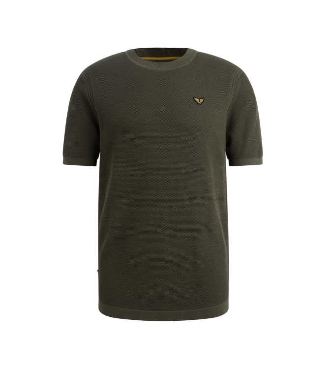PME Legend T-shirt collar cotton modal 6415 Ivy green