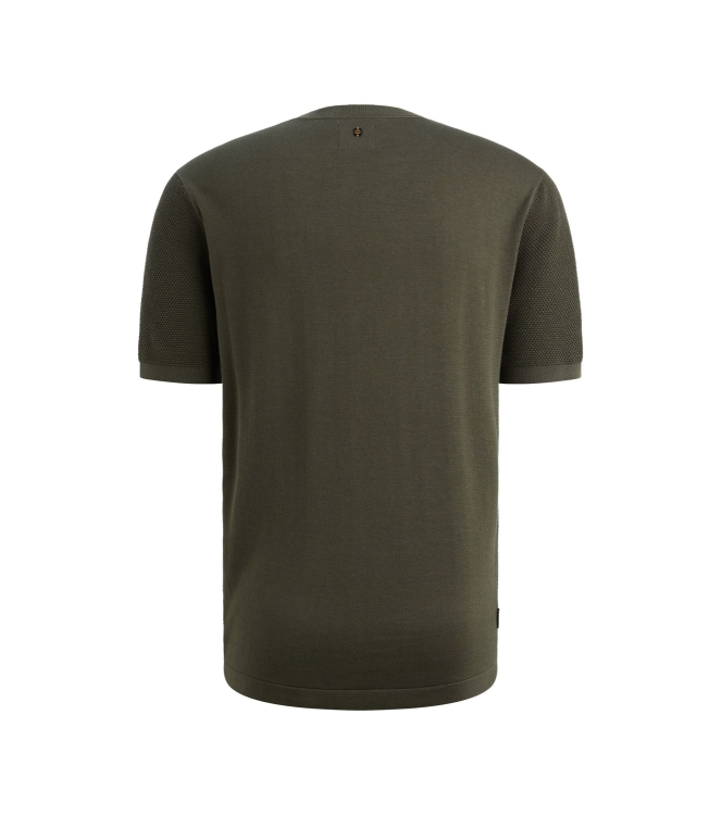 PME Legend T-shirt collar cotton modal 6415 Ivy green