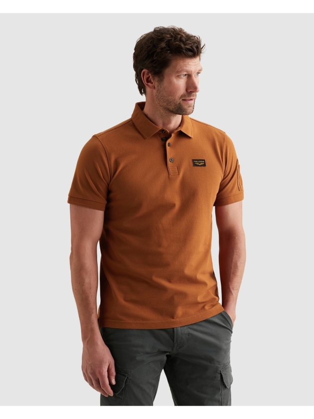 PME Legend Short sleeve polo American Classic 8127 Glazed ginger