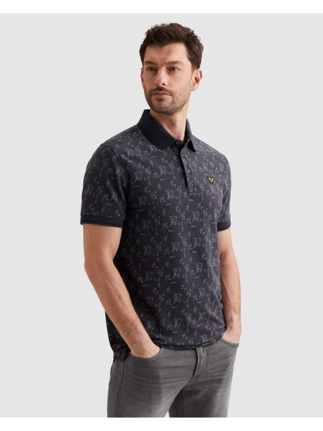PME Legend Short sleeve polo fine pique all o 5116 Mood indigo
