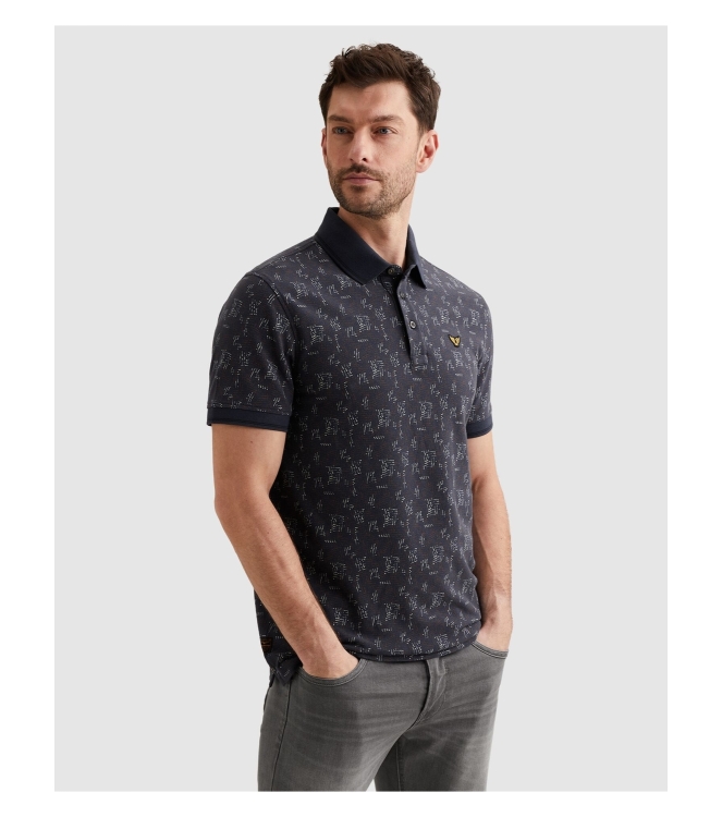 PME Legend Short sleeve polo fine pique all o 5116 Mood indigo