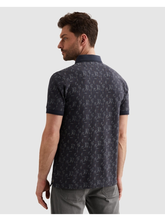PME Legend Short sleeve polo fine pique all o 5116 Mood indigo