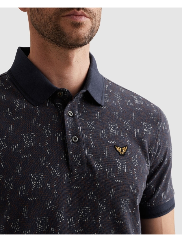 PME Legend Short sleeve polo fine pique all o 5116 Mood indigo