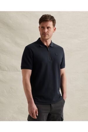 PME Legend Short sleeve polo waffle structure 5116 Mood indigo