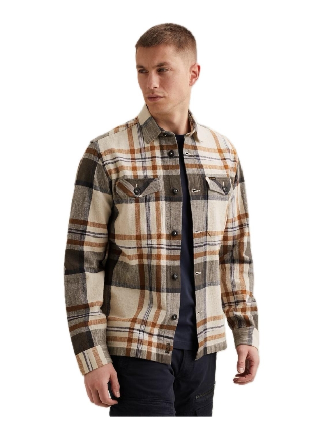 PME Legend LONG SLEEVE SHIRT Big Check inject 8127 Glazed ginger