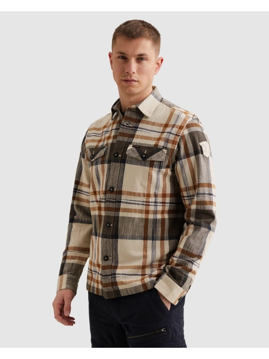 PME Legend LONG SLEEVE SHIRT Big Check inject 8127 Glazed ginger