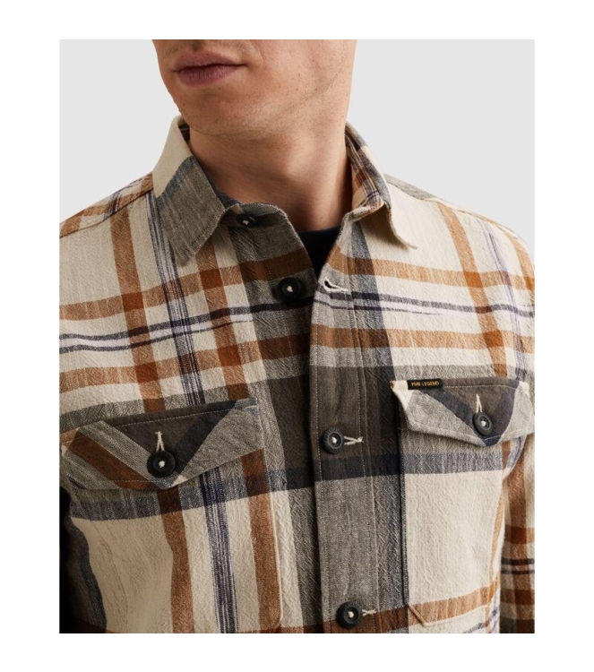 PME Legend LONG SLEEVE SHIRT Big Check inject 8127 Glazed ginger