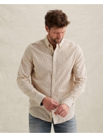 PME Legend LONG SLEEVE SHIRT Aop On Ctn Slub 7013 Bone white