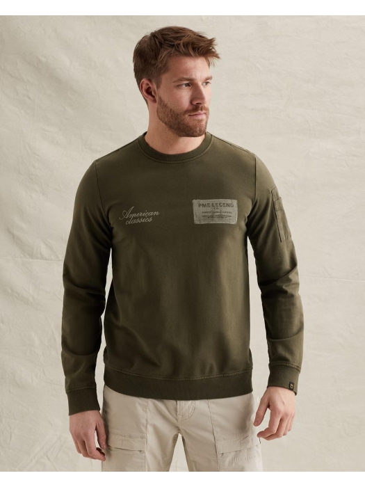 PME Legend Crewneck french terry gd 6415 Ivy green