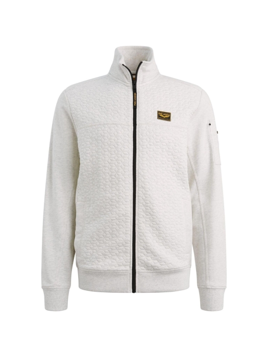 PME Legend Zip jacket jacquard interlock fren 910 Bone white melee