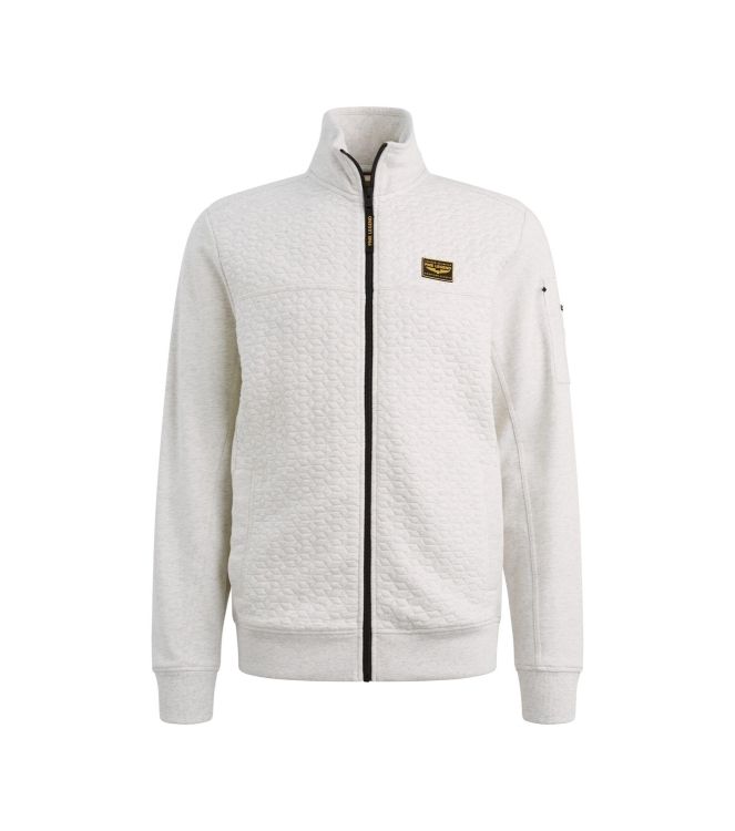 PME Legend Zip jacket jacquard interlock fren 910 Bone white melee