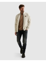 PME Legend Zip jacket jacquard interlock fren 910 Bone white melee