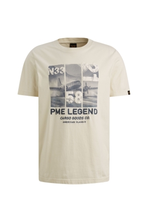 PME Legend Short sleeve r-neck single jersey 7013 Bone white