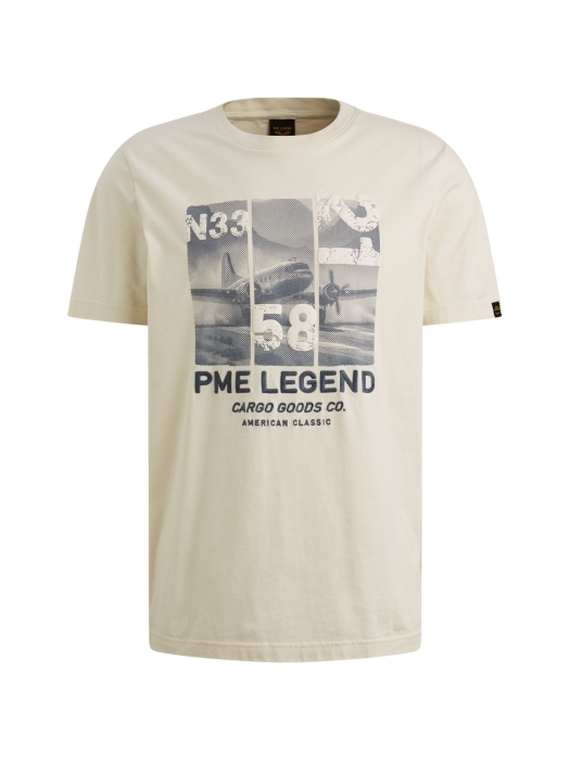 PME Legend Short sleeve r-neck single jersey 7013 Bone white