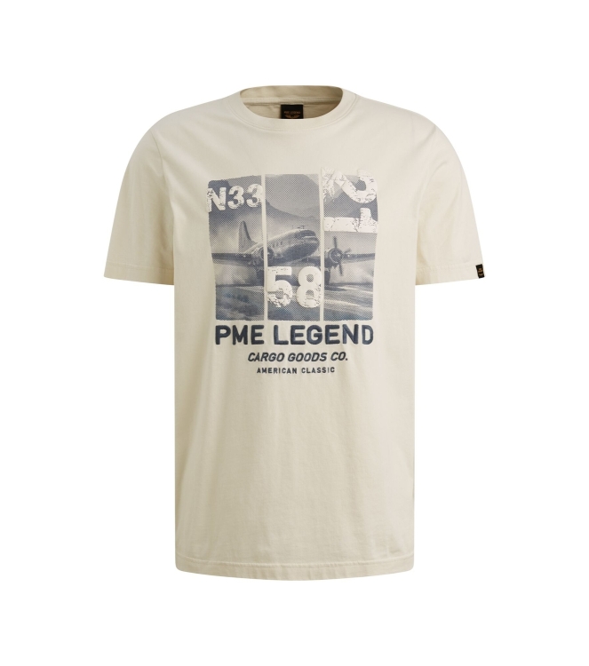 PME Legend Short sleeve r-neck single jersey 7013 Bone white