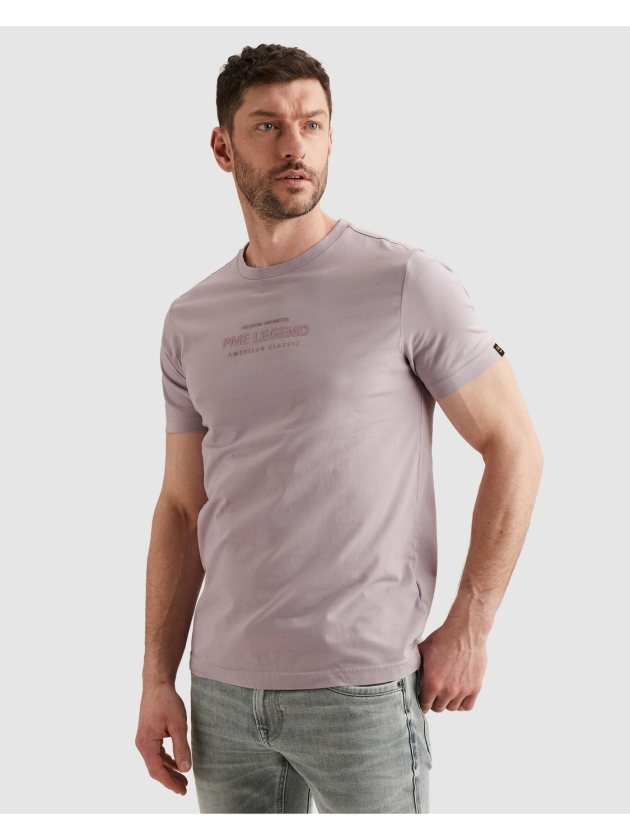 PME Legend Short sleeve r-neck hd cotton elas 4203 Lavender Frost