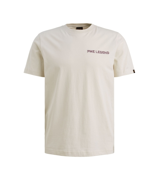 PME Legend Short sleeve r-neck single jersey 7013 Bone white