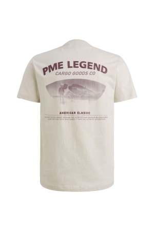 PME Legend Short sleeve r-neck single jersey 7013 Bone white