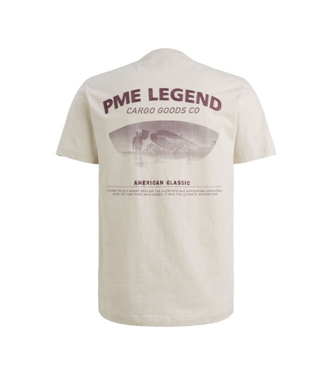 PME Legend Short sleeve r-neck single jersey 7013 Bone white