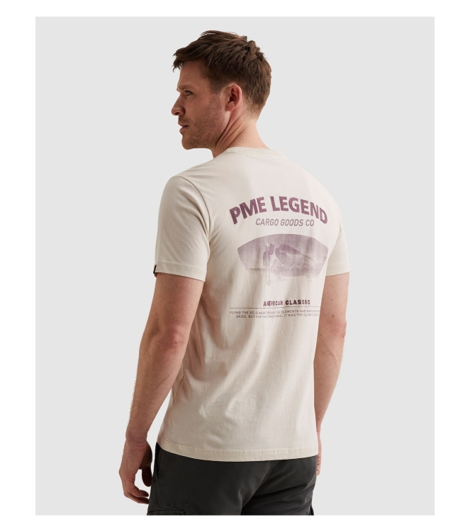 PME Legend Short sleeve r-neck single jersey 7013 Bone white