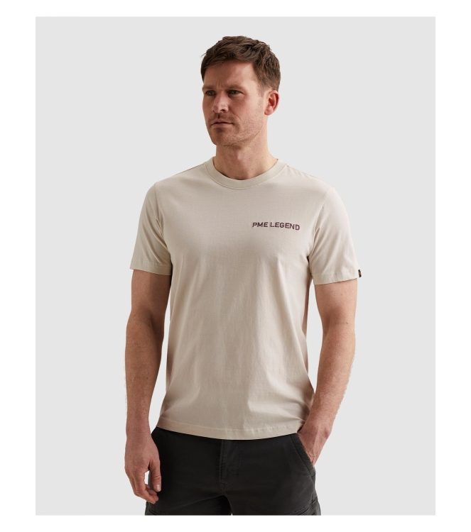 PME Legend Short sleeve r-neck single jersey 7013 Bone white