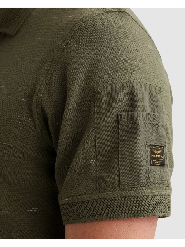 PME Legend Short sleeve polo injected popcorn 6150 Thyme
