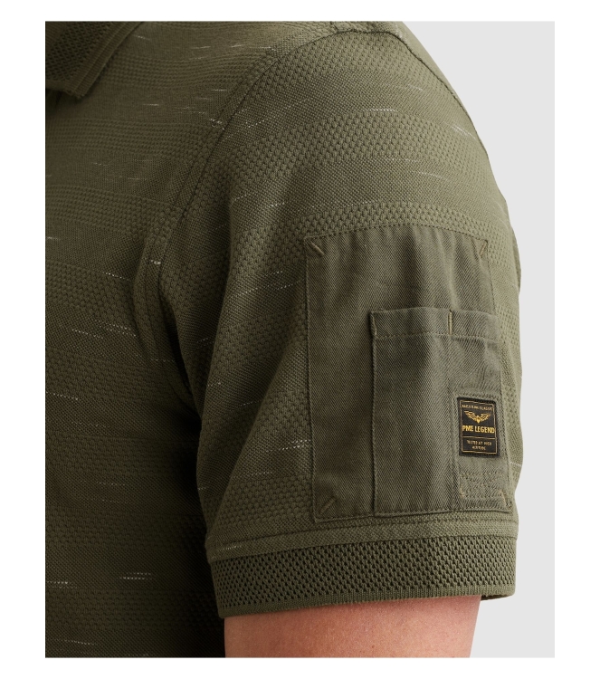 PME Legend Short sleeve polo injected popcorn 6150 Thyme