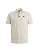 PME Legend Short sleeve polo jacquard jersey 7013 Bone white