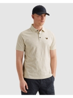 PME Legend Short sleeve polo jacquard jersey 7013 Bone white
