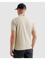PME Legend Short sleeve polo jacquard jersey 7013 Bone white