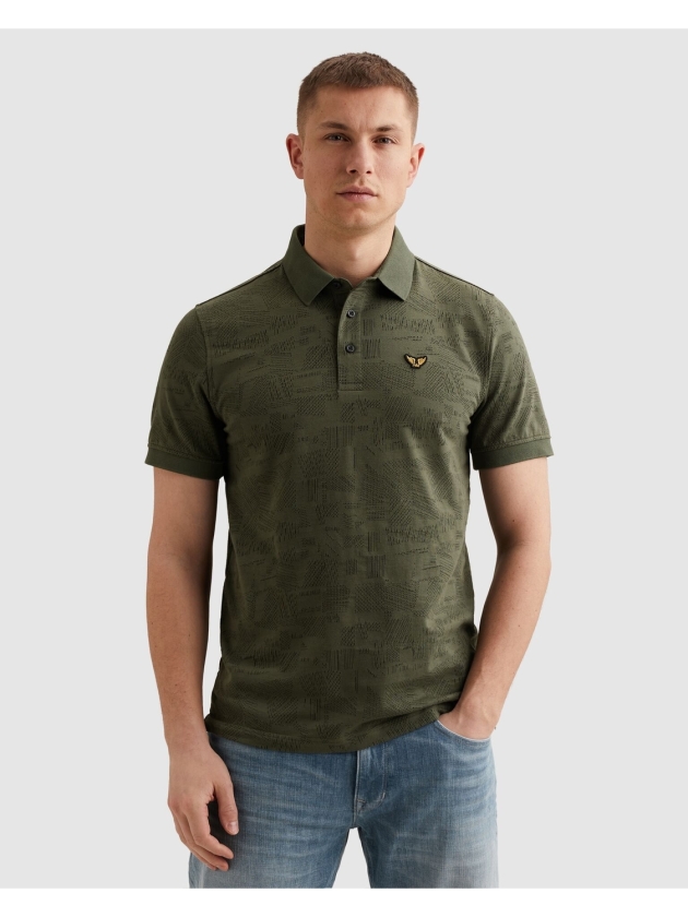 PME Legend Short sleeve polo jacquard jersey
