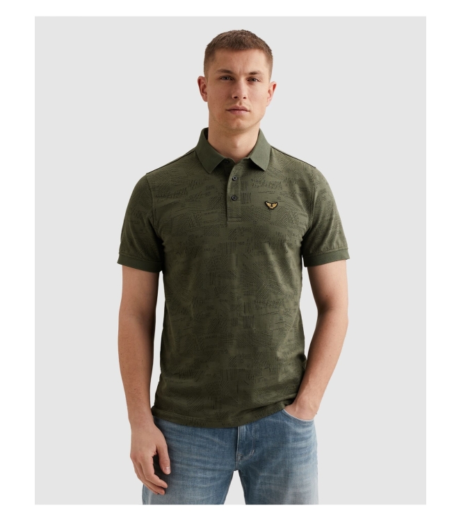 PME Legend Short sleeve polo jacquard jersey