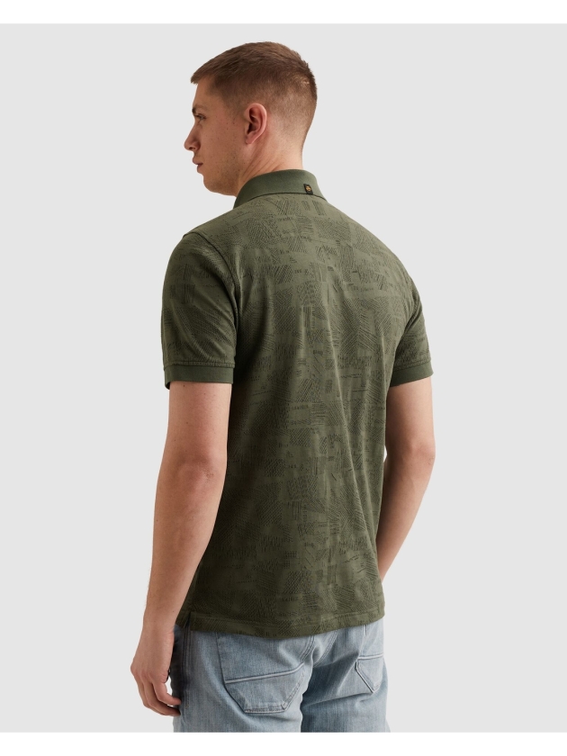 PME Legend Short sleeve polo jacquard jersey