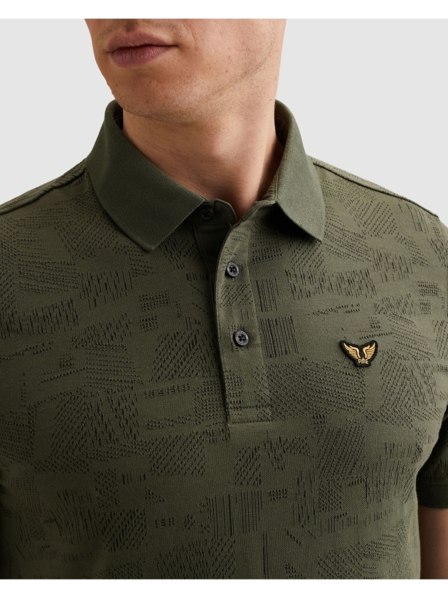 PME Legend Short sleeve polo jacquard jersey