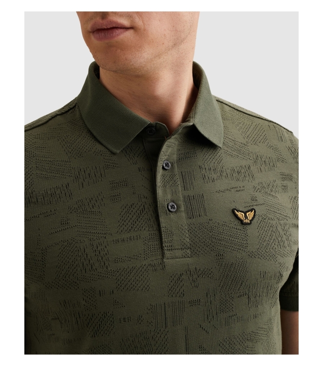 PME Legend Short sleeve polo jacquard jersey