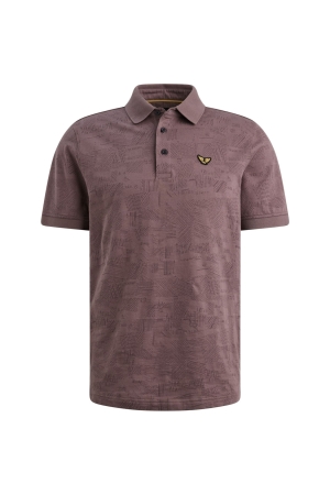 PME Legend Short sleeve polo jacquard jersey 4323 Moonscape