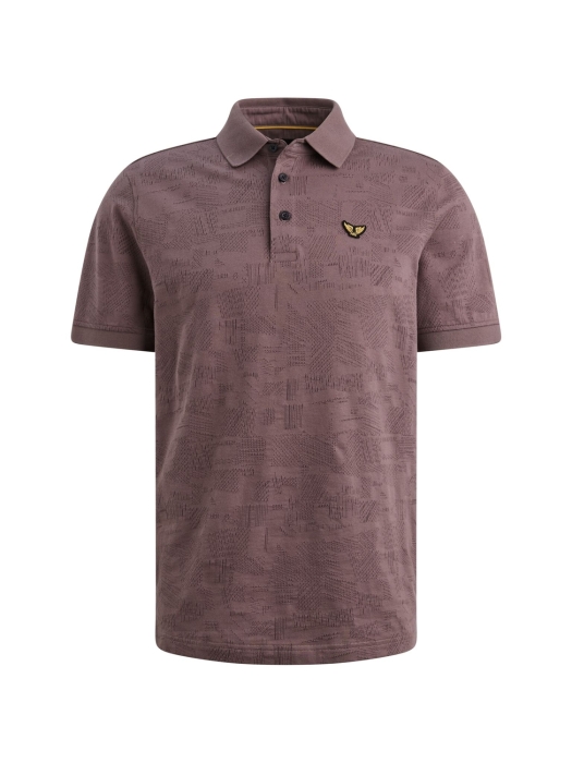 PME Legend Short sleeve polo jacquard jersey 4323 Moonscape