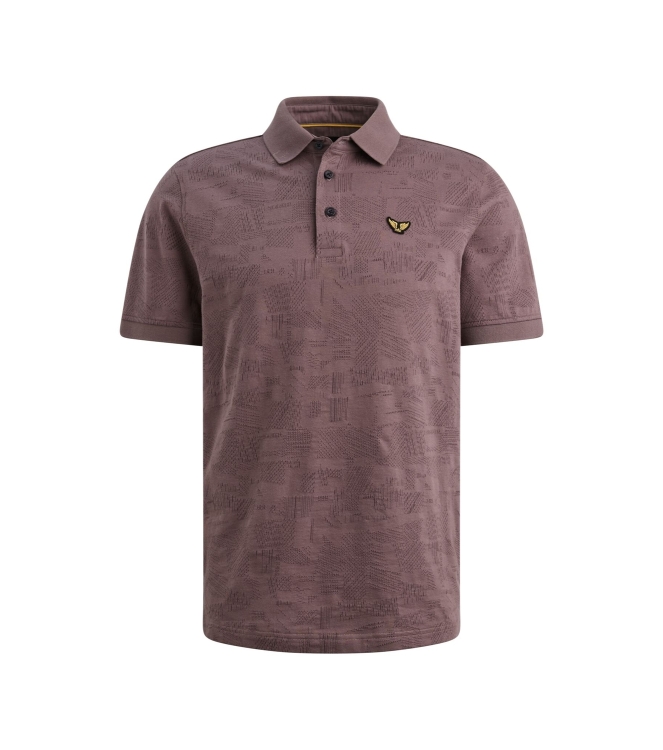 PME Legend Short sleeve polo jacquard jersey 4323 Moonscape