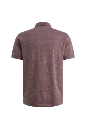 PME Legend Short sleeve polo jacquard jersey 4323 Moonscape