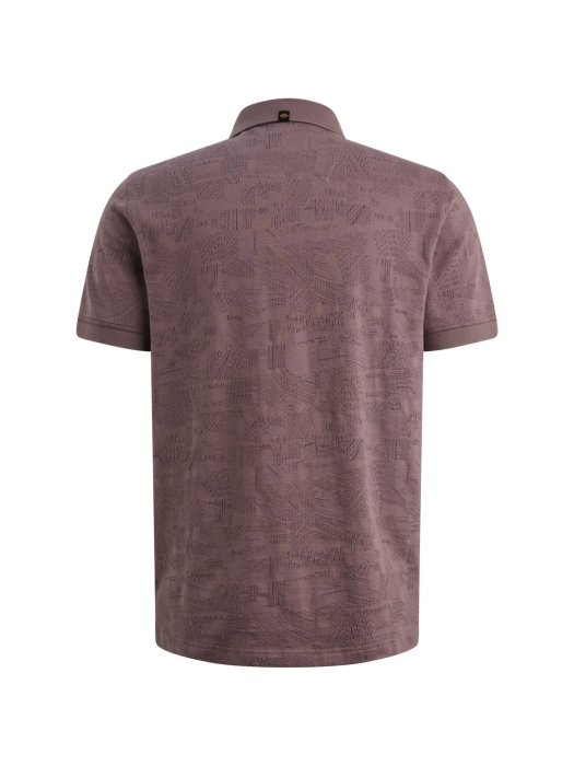 PME Legend Short sleeve polo jacquard jersey 4323 Moonscape