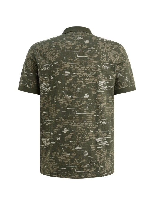 PME Legend Short sleeve polo slub jersey aop 6150 Thyme