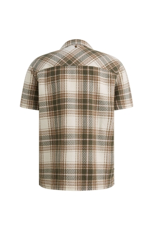 PME Legend Short Sleeve Shirt Waffle Big Chec 6150 Thyme