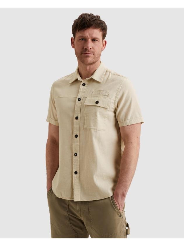 PME Legend Short Sleeve Shirt Ctn Slub 7013 Bone white
