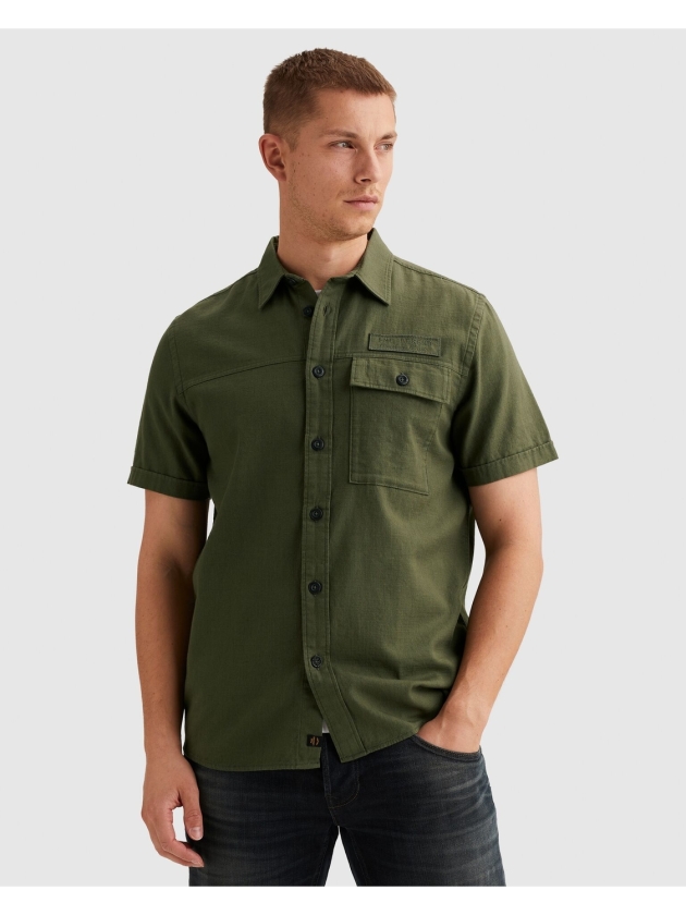 PME Legend Short Sleeve Shirt Ctn Slub 6150 Thyme
