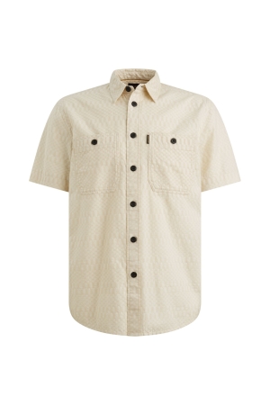 PME Legend Short Sleeve Shirt Jacquard 7013 Bone white