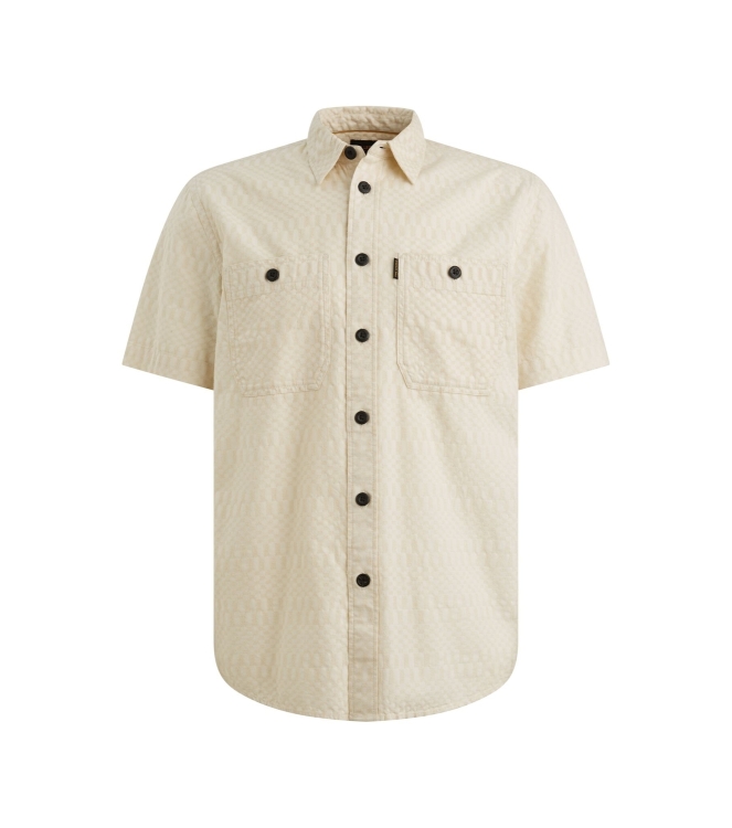PME Legend Short Sleeve Shirt Jacquard 7013 Bone white