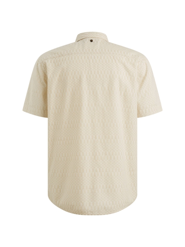PME Legend Short Sleeve Shirt Jacquard 7013 Bone white